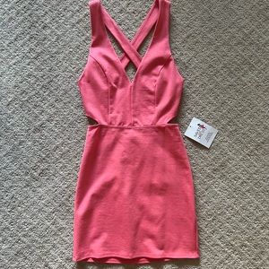 Saved by the dress pink cut out dress size small